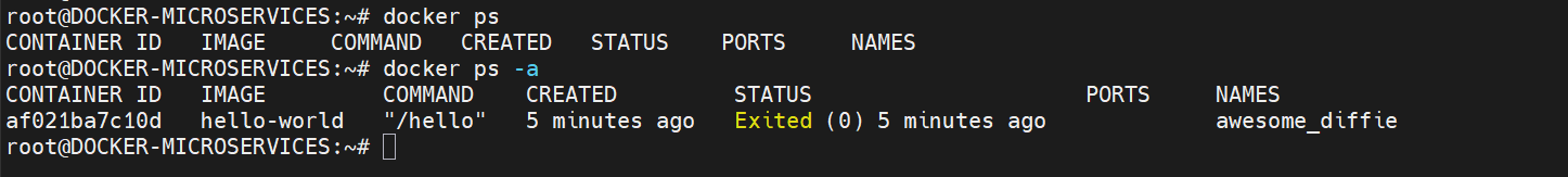 Résultat - Docker PS