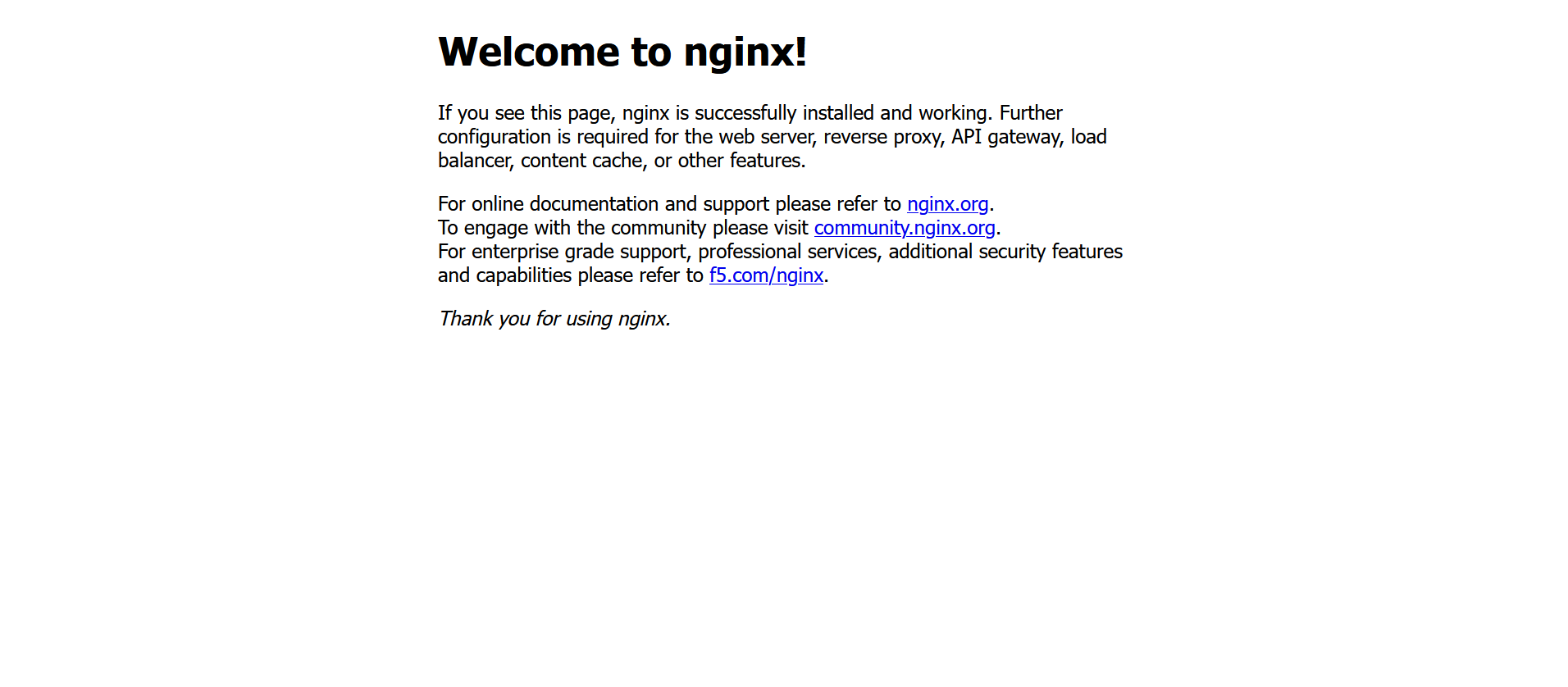Nginx Fonctionnel