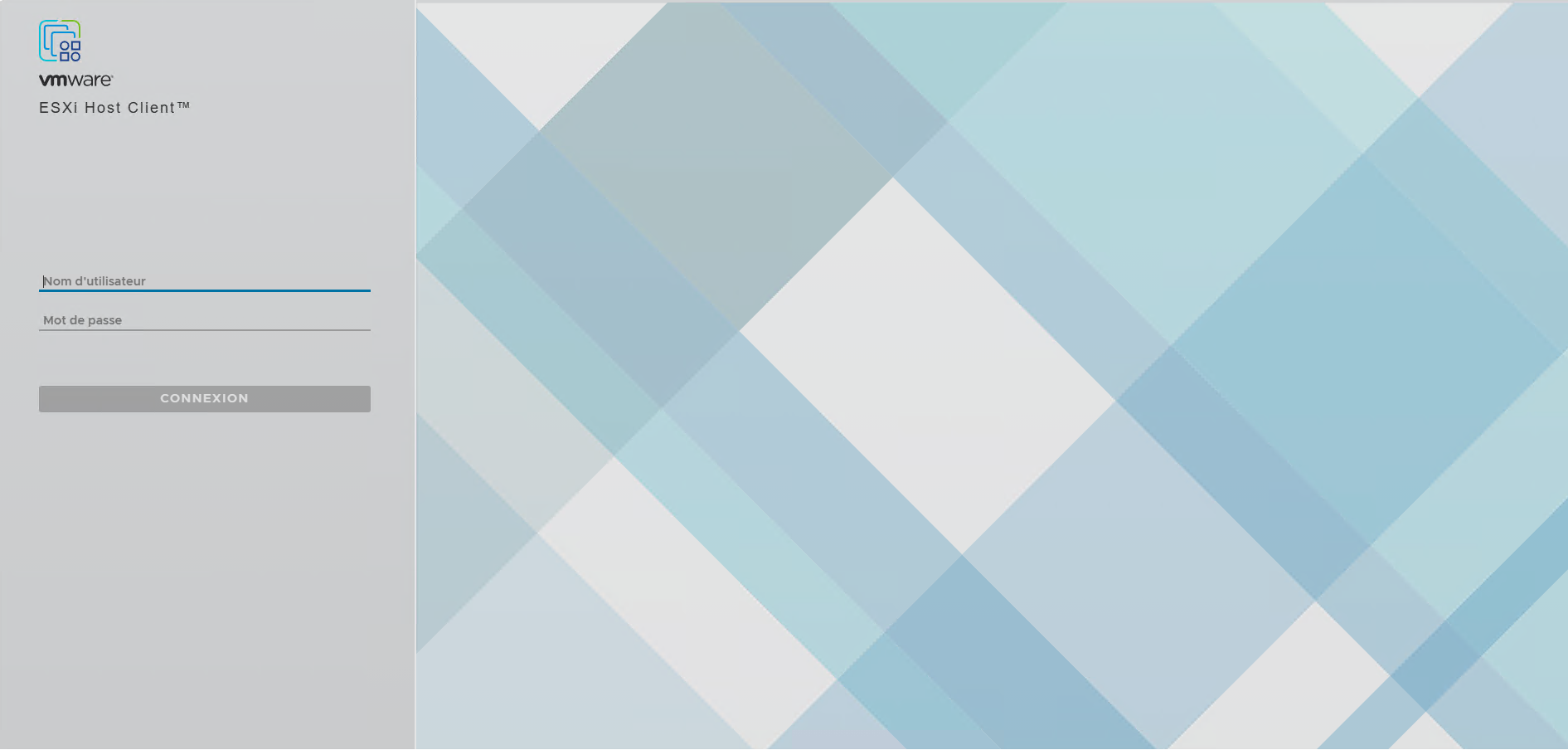 Étape 1 - Connexion à l&rsquo;interface ESXi