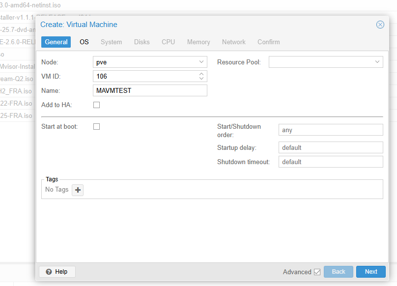 Étape 3 - Assistant création VM