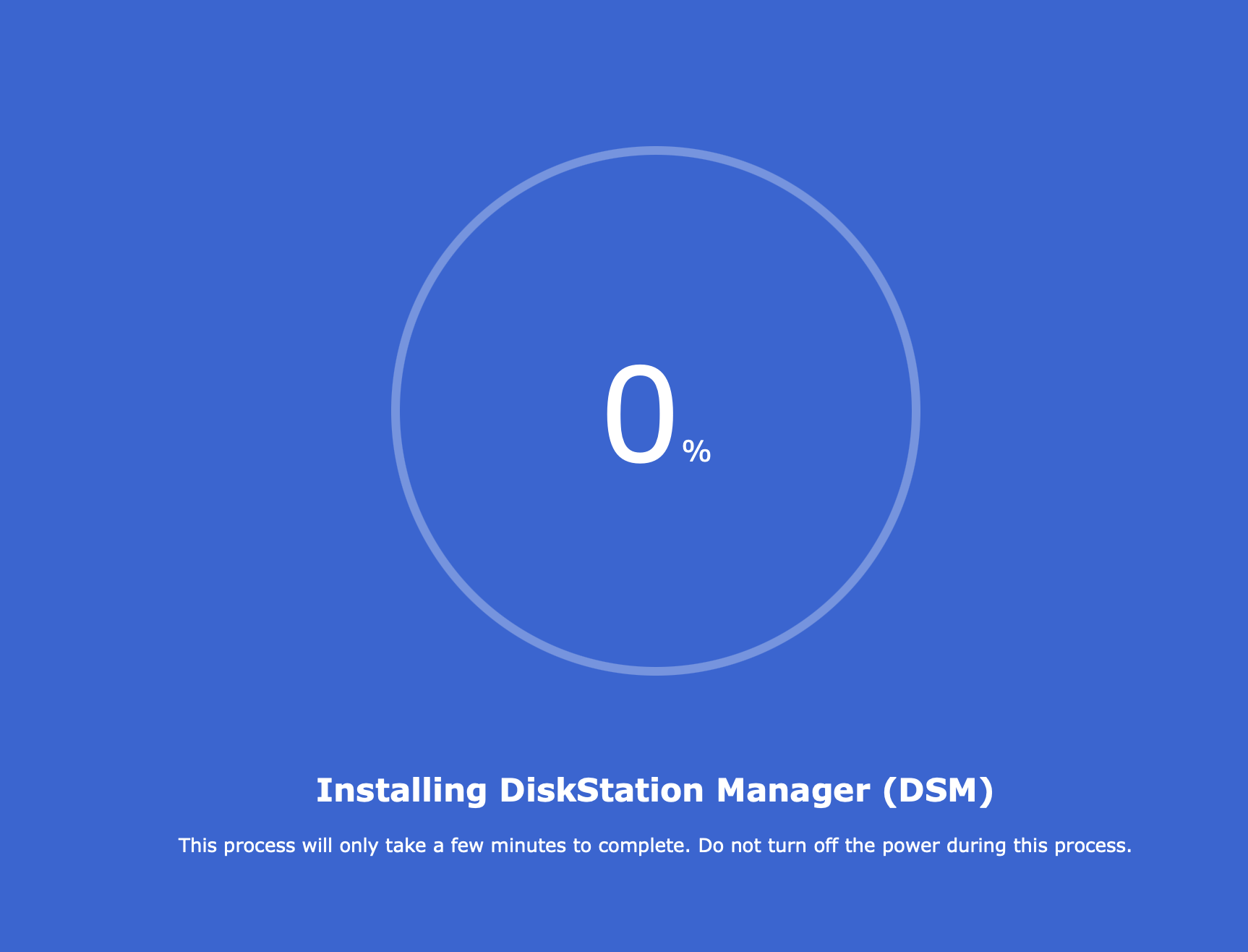 Installation DSM en cours
