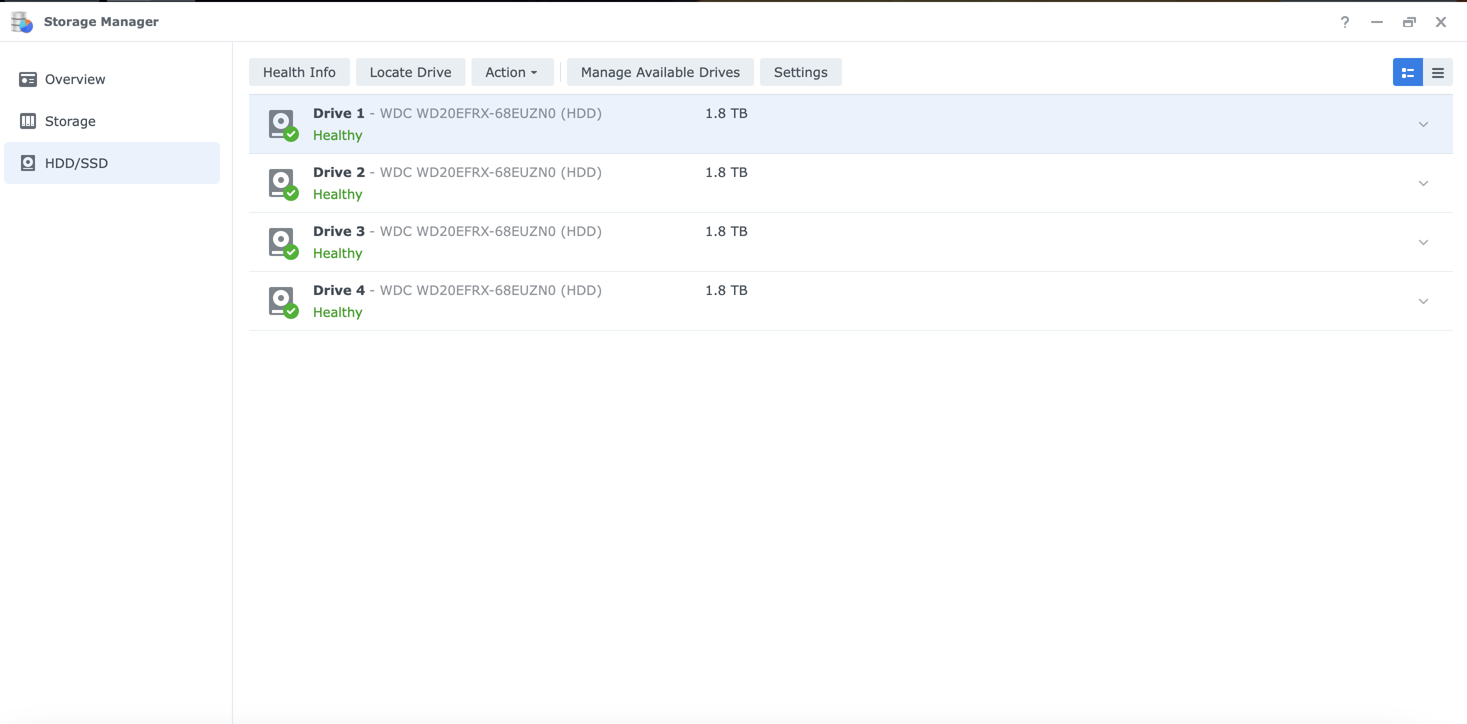 État de santé des disques