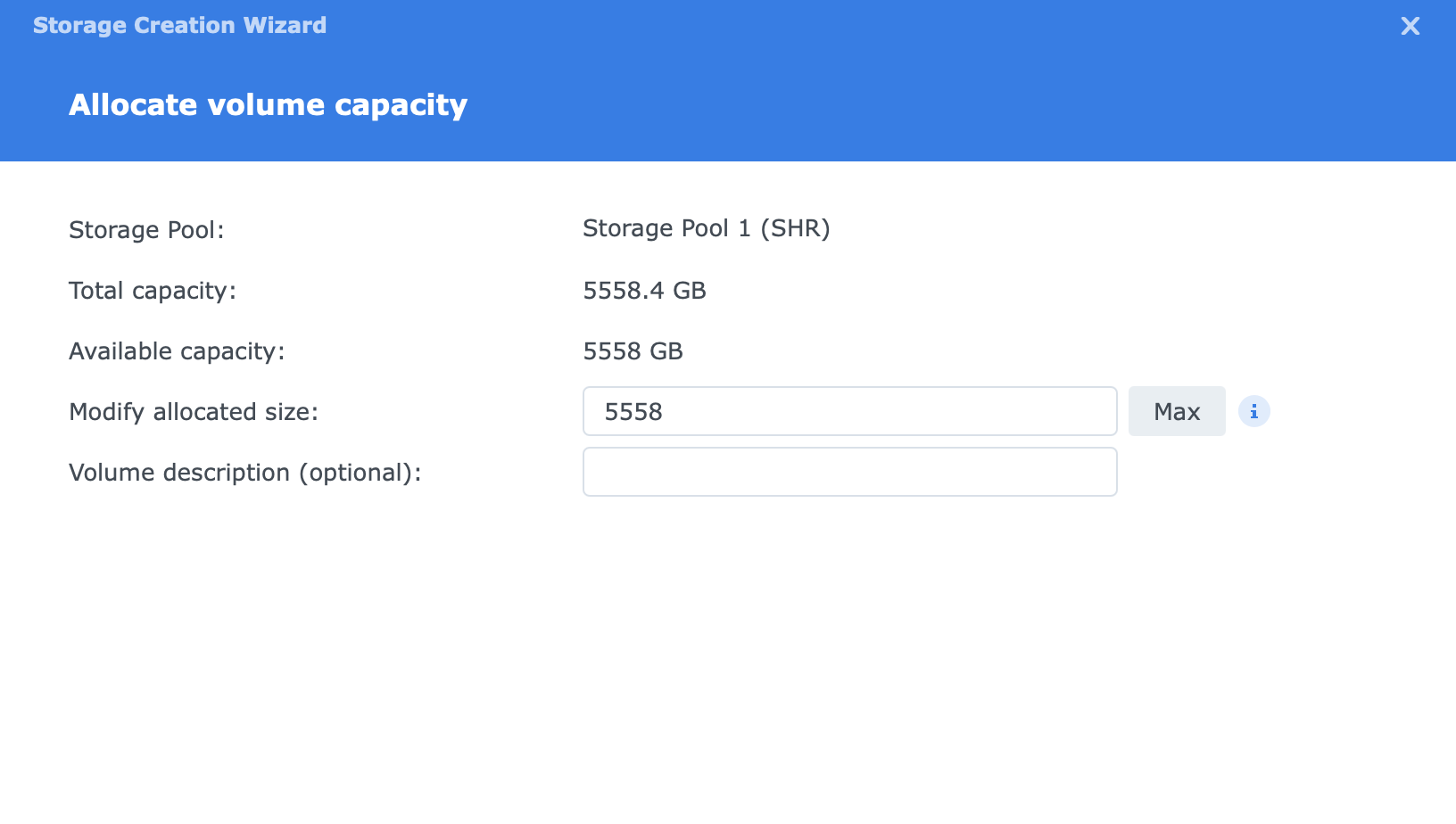 Allocation capacité volume