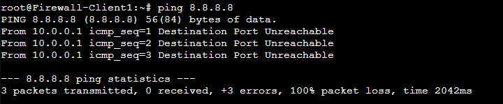 Test firewall - fonctionnement règle