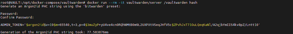 Deploiement Container générateur password
